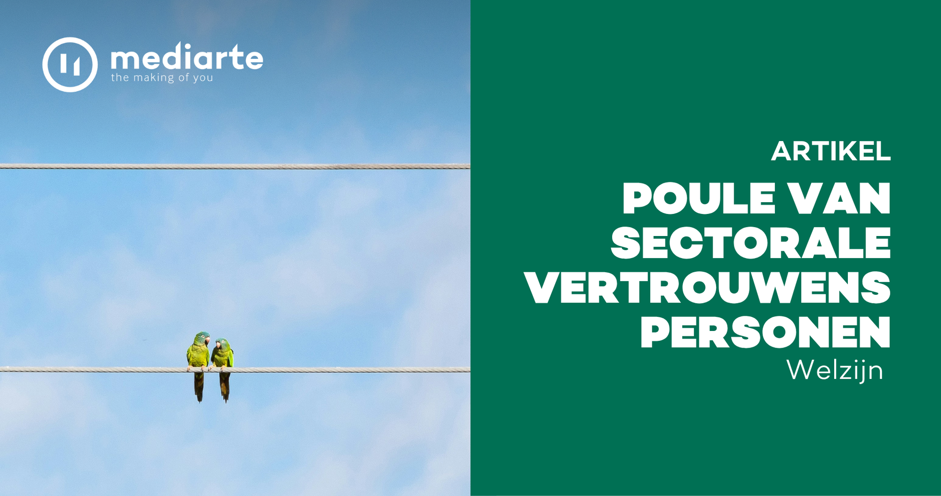afbeelding met aankondiging "Poule van sectorale vertrouwenspersonen" 