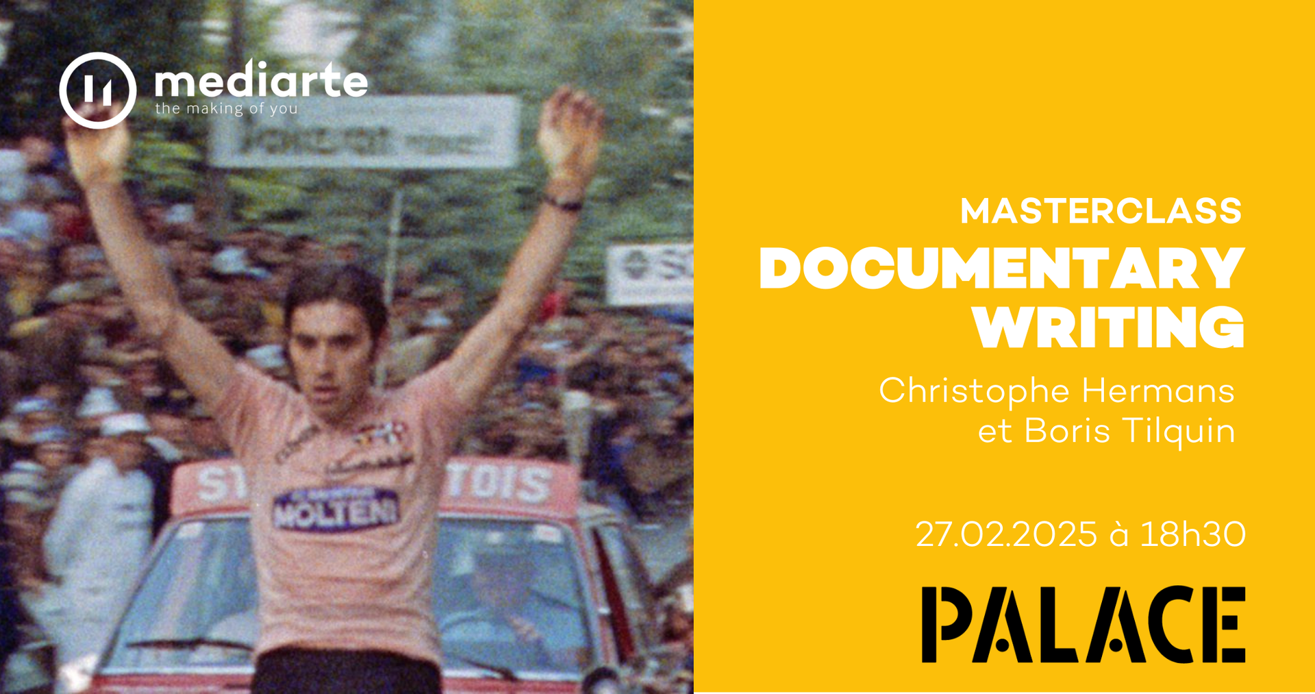 Replay - Masterclass : L'écriture documentaire sur le film MERCKX