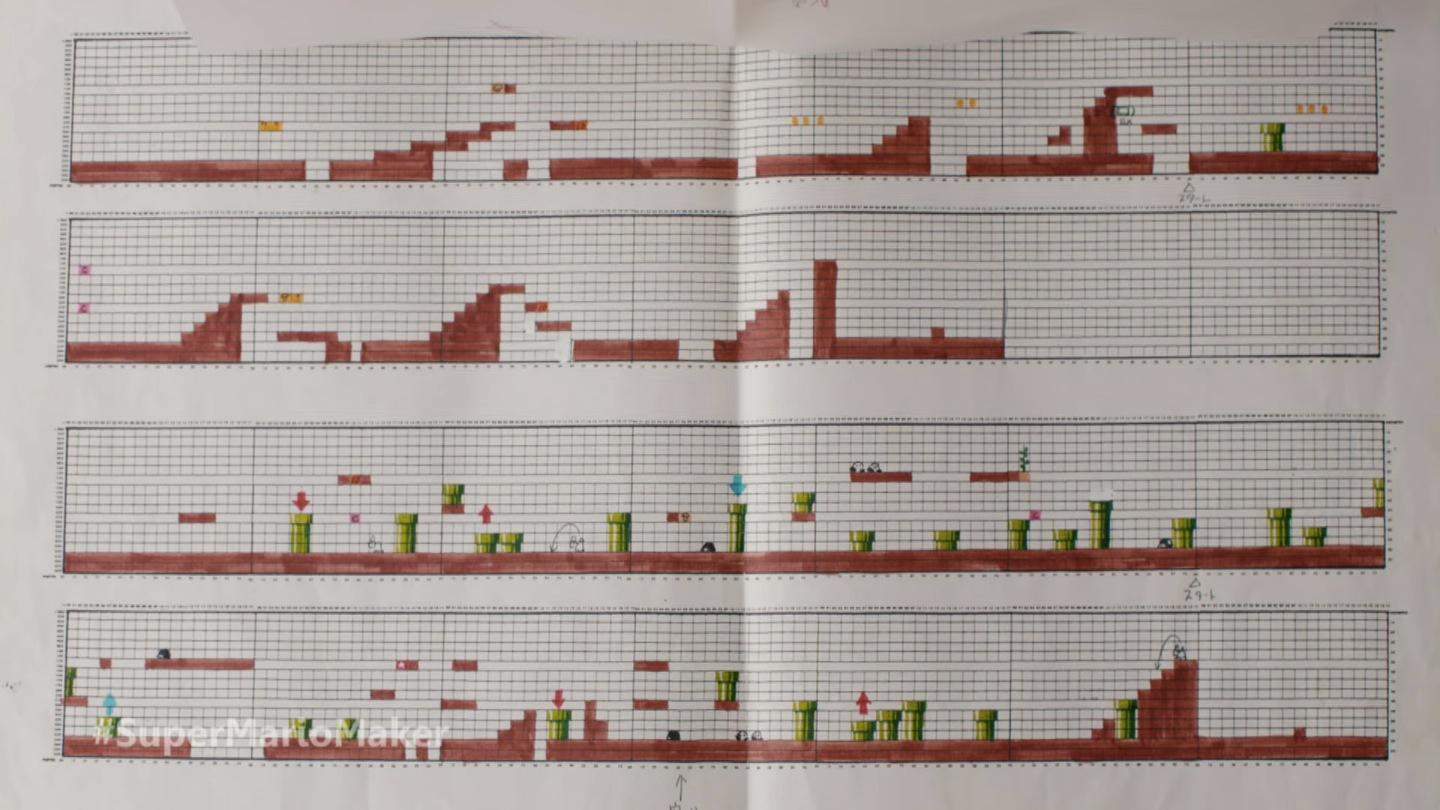 The original Super Mario game was designed on graph paper