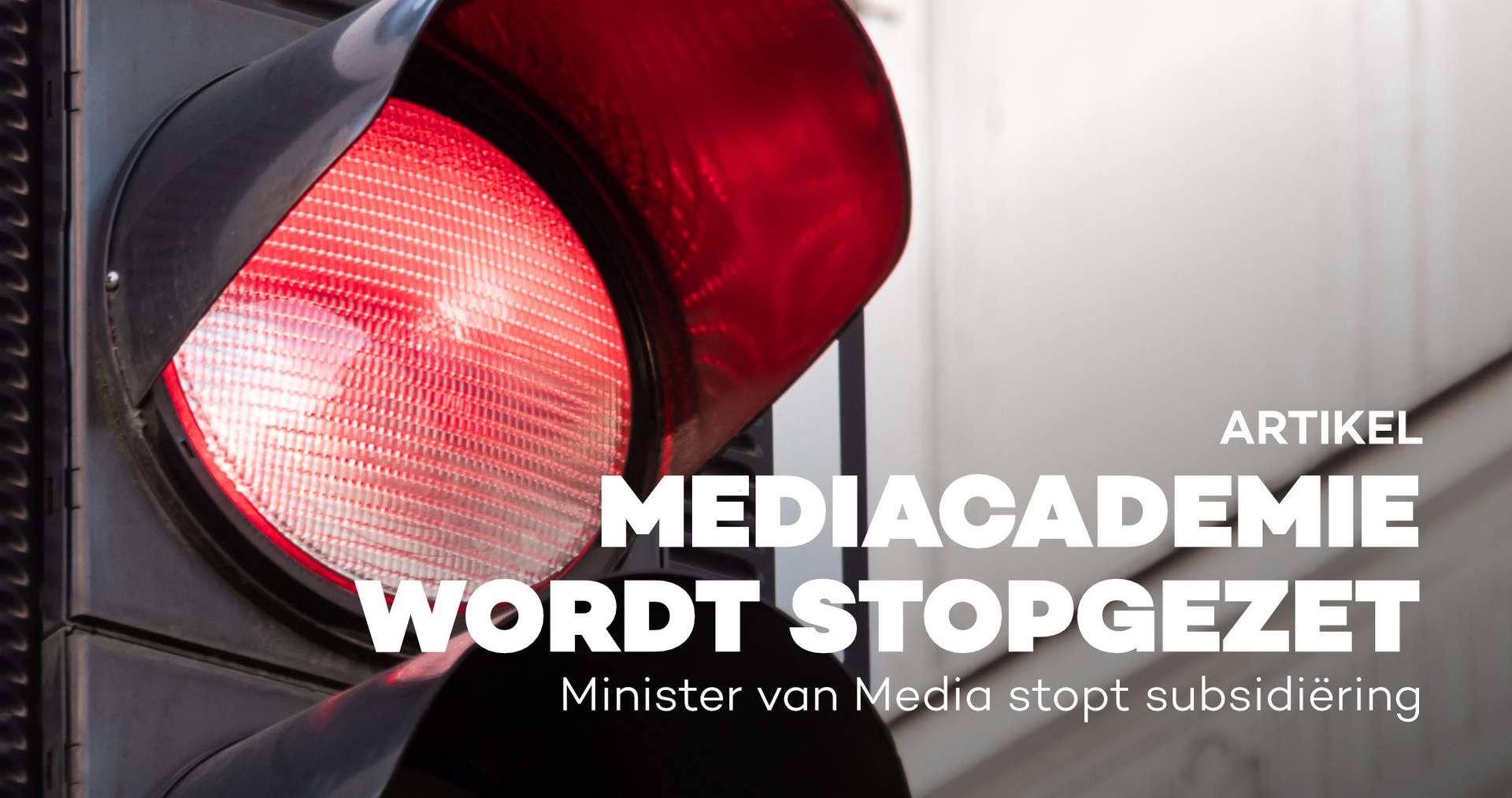 mediacademie wordt stopgezet